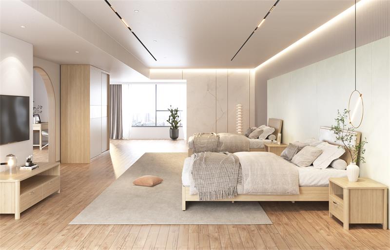 成都公寓家具单人床定制案例